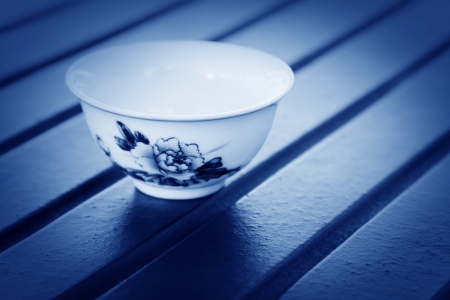 exquisite traditional Chinese tea cup on the desk, chinaの写真素材
