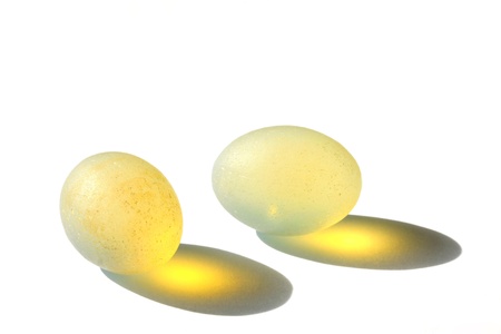 translucent stone ball and light on a white background