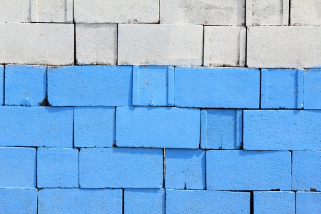 bricks brushed Coating together in a construction site, north chinaの写真素材