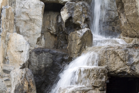 Aries Valley April 21ï¼Stream in mountain in a geological park on April 21, 2012, Qian'an city, Hebei Province, Chinaの写真素材