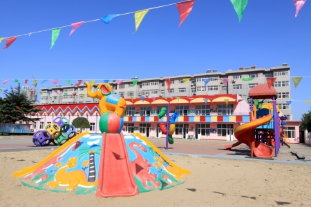 Color entertainment equipment in a kindergarten, chinaのeditorial素材