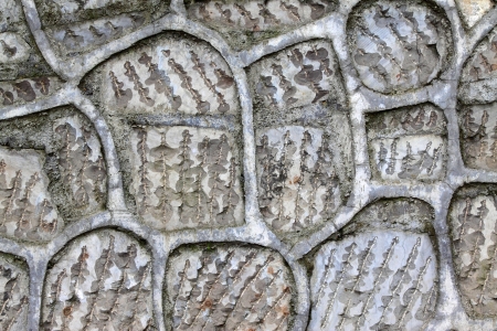 old stone walls, give a person a kind of dilapidated feelingの写真素材