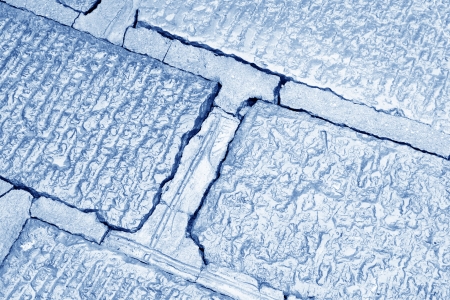 stone fragment paving pavement in a park, south chinaの写真素材