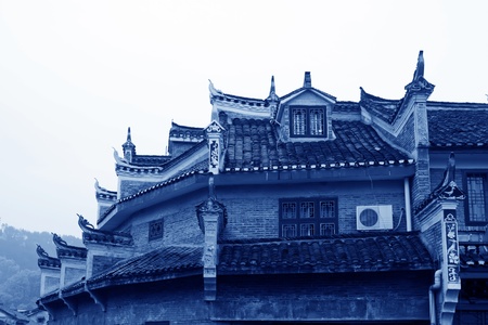 Phoenix County, April 15  Ancient architecture landscape on April 15, 2012, Phoenix County, Hunan...