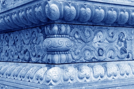 Zunhua, May 13: Stone carving on walls in the Eastern Royal Tombs of the Qing Dynasty on May 13,...