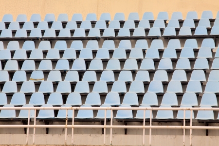 light blue seats in a stadium in a university, beijingのeditorial素材