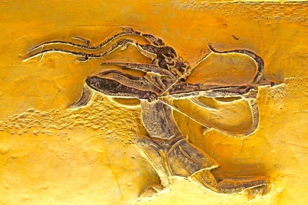 Changsha City, April 12  Carving works in Mawangdui Han Tomb Museum on April 12, 2012, Changsha City, Hunan, Chinaのeditorial素材