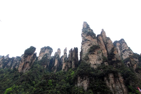 Zhangjiajie City, April 13  TianZi Mountain natural scenery on April 13, 2012, Zhangjiajie City, Hunan, Chinaのeditorial素材