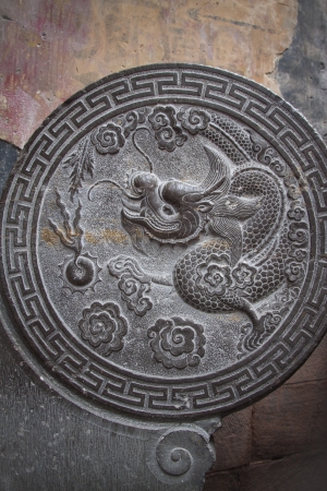 Phoenix County, April 15  phoenix sculpture on the street on April 15, 2012, Phoenix County, Hunan Province, Chinaのeditorial素材