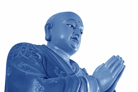 closeup of buddhism bodhisattva statues in a temple, north china の写真素材