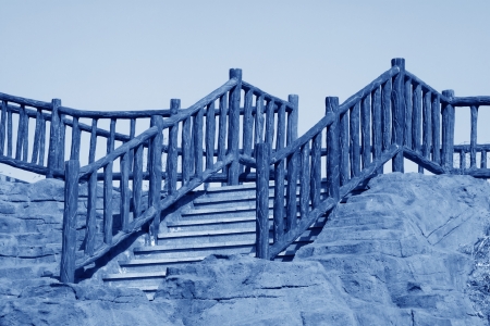 antique style railing in a scenic area, north chinaの写真素材