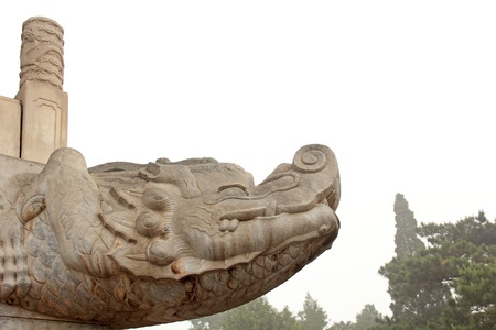 Zunhua, Dragon head Carving in the Eastern Royal Tombs of the Qing Dynasty, Zunhua City, Hebei Province, chinaのeditorial素材