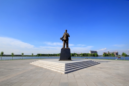 Luannan County, May 18  Yangsan Jie sculpture in the park on May 18, 2012, Luannan County, Hebei Province, Chinaのeditorial素材