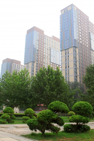 Greening and building in Shijiazhuang city, chinaのeditorial素材