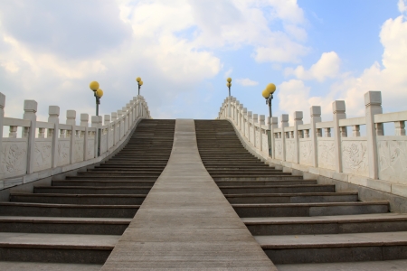 Chinese ancient stone arch bridge, Hebei Province, Chinaの写真素材