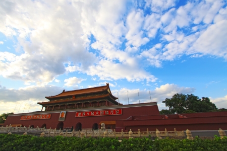The Tiananmen Gate Tower on September 13, 2012, in Beijing, chinaのeditorial素材