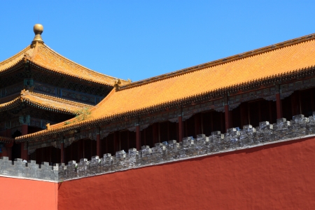ancient Chinese traditional architectural landscape in the Imperial Palace, Beijingのeditorial素材