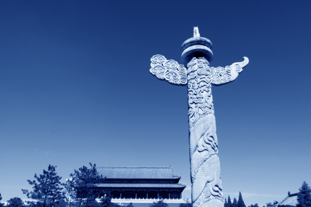 cloud pillar before Tiananmen tower, Beijingのeditorial素材