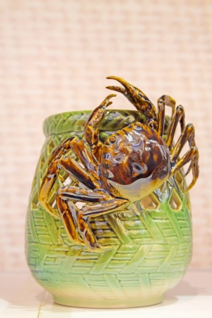 exquisite works, crab ceramic craftsの写真素材
