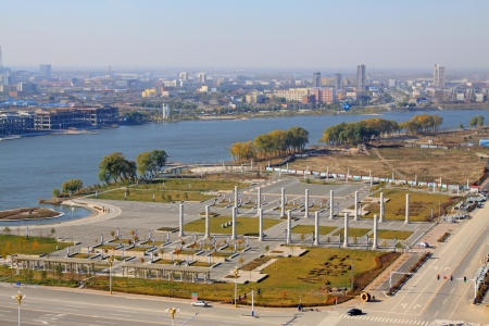 city scenery in Luannan county, Hebei Province, Chinaのeditorial素材