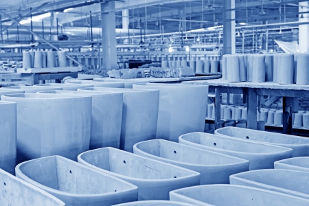 ceramic products blank production line, in a ceramic products company limitedの写真素材