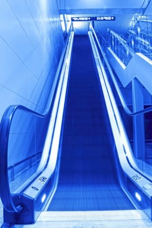 elevator in the airport lounge hall, Beijing, chinaの写真素材