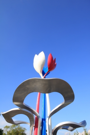 Luannan County, June 15   Metal sculpture crafts in a park on June 15, 2012, Luannan County, Hebei Province, Chinaのeditorial素材