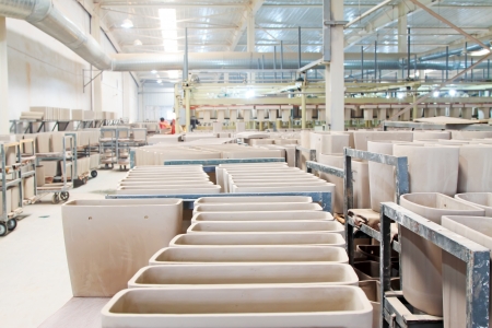 ceramic products blank production line, in a ceramic products company limitedのeditorial素材