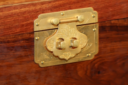 Chinese traditional furniture lock in China's rural の写真素材