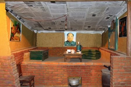 Tangshan, November 24, 2012   Earthquake tents in Kailuan Mine State Park museum  This is to commemorate the 1976 Tangshan earthquake のeditorial素材