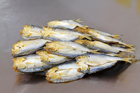 a very delicious food - dried fishの写真素材