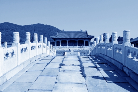 ZUNHUA - MAY 11: White marble three hole stone bridge in the Eastern Royal Tombs of the Qing Dynasty on May 11, 2013, Zunhua, Hebei Province, china.
のeditorial素材