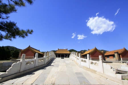 ZUNHUA - MAY 11: Ancient architecture scenery in Eastern Royal Tombs of the Qing Dynasty on May 11, 2013, Zunhua, Hebei Province, china.のeditorial素材