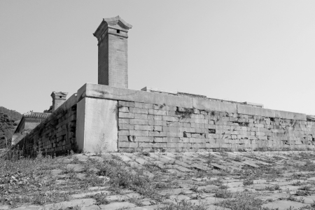 ZUNHUA - MAY 11: Ancient architecture scenery in the Eastern Royal Tombs of the Qing Dynasty on May 11, 2013, Zunhua, Hebei Province, china.のeditorial素材