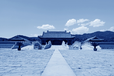 ZUNHUA - MAY 11: Chinese ancient architecture in the Eastern Royal Tombs of the Qing Dynasty on May 11, 2013, Zunhua, Hebei Province, china.のeditorial素材