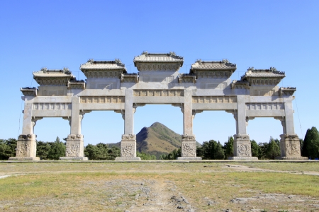 ZUNHUA - MAY 11: The Great Stone arch in the Eastern Royal Tombs of the Qing Dynasty on May 11, 2013, Zunhua, Hebei Province, china.
のeditorial素材