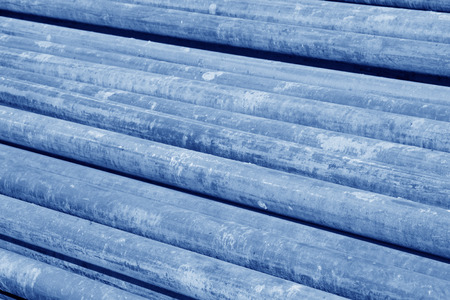 oxidation rusty metal pipe, closeup of photoの写真素材