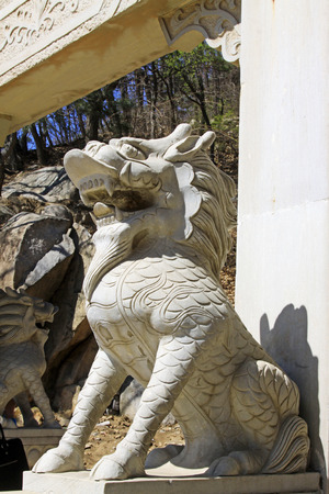 JI COUNTY - APRIL 5: kirin stone in the Panshan mountain scenic spot, April 5, 2014, Ji county, tianjin, China. 
のeditorial素材