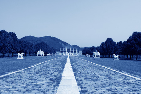 ZUNHUA MAY 18ï¼Stone animal landscape architecture in the Eastern Tombs of the Qing Dynasty on may 18, 2014, Zunhua county, Hebei Province, China.
のeditorial素材