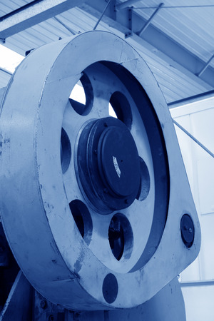 Metal materials machinery parts, closeup of photoの写真素材