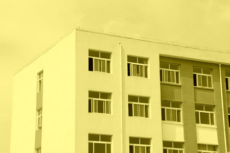 high rise building in the blue sky, north china のeditorial素材