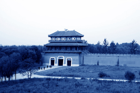 chinese ancient architecture landscape Film shooting base in Zhuozhou, Zhuozhou City, Hebei Province, China. のeditorial素材
