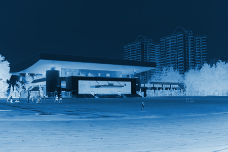 Beijing August 30: Beijing Language and Culture University Gymnasium on August 30, 2011. Beijing Language and Culture University is the central subordinate colleges and universities, the people's Republic of China directly under the Ministry of education のeditorial素材