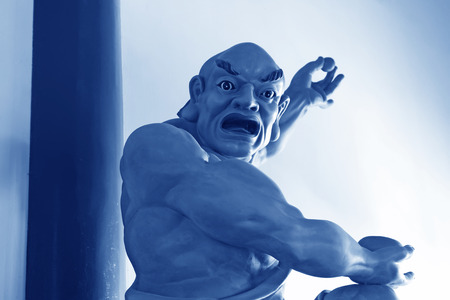 closeup of buddhism bodhisattva statues in a temple, north chinaの写真素材