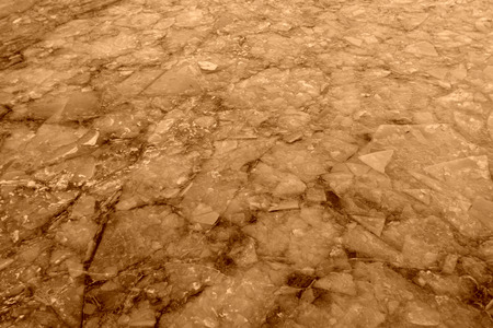 Rupture of the ice in a lake, in winter, in the Summer Palace, Beijing, north chinaの写真素材