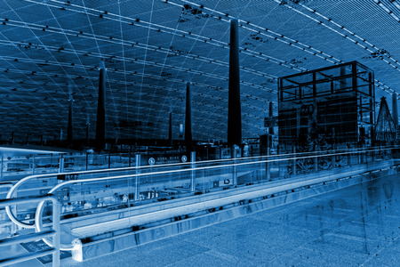scene of T3 airport building in beijing in chinaのeditorial素材