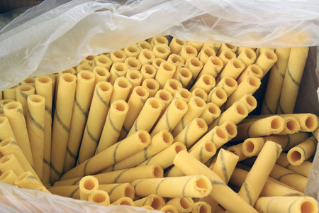 food - spring rolls with Chinese characteristics, closeup of photoの写真素材