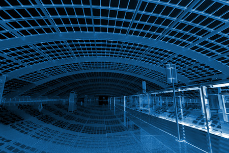 scene of T3 airport building in beijing in chinaのeditorial素材