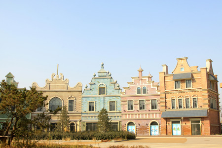 FENGNAN CITY- NOVEMBER 18: European landscape architecture in a park, on november 18, 2014, Fengnan city, Hebei Province, Chinaのeditorial素材