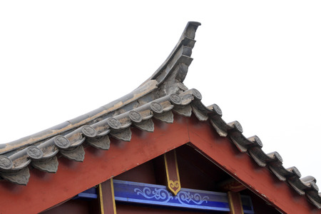 Chinese traditional style eaves, closeup of photoの写真素材